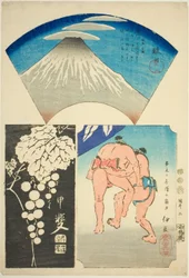 Suruga, Kai en Izu, nr. 5 uit de serie "Uitgeknipte afbeeldingen van de provincies"