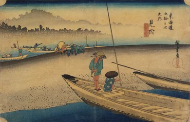 Tenryu Rivierzicht, Mitsuke, c. 1833