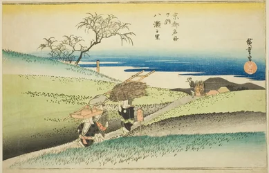 Het Dorp Yase (Yase no sato), uit de serie "Beroemde Plaatsen in Kyoto (Kyoto meisho no uchi)"