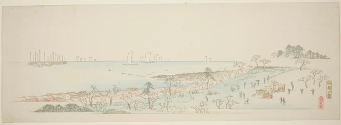 Uitzicht op Goten Hill (Gotenyama no zu), uit de serie "Dertien uitzichten van de omgeving van Edo"