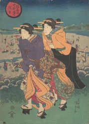 Jaarlijkse gebeurtenis - de derde maand Ukiyo nenju gyoji: Yayoi, midden 19e eeuw
