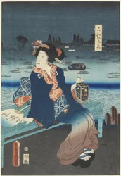 De courtisane Omitsu van het Yamato-huis, april 1862