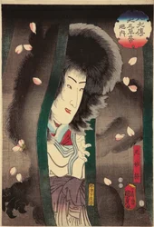 De non kat (de acteur Segawa Kikunojo V), XII/1852 uit de serie 