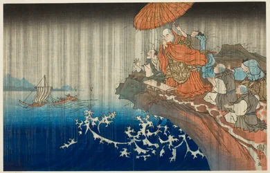 Bidden om regen in Ryozengasaki in Kamakura, 1271 (Bun