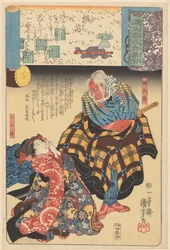 Ukiyo e parallellen met de bewolkte hoofdstukken van de Genji