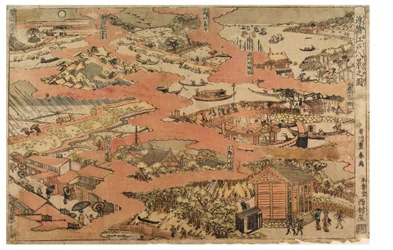 Acht uitzichten van Edo, c.1770-1780