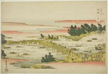 Avondgloed bij de Ryogoku-brug, uit de serie 