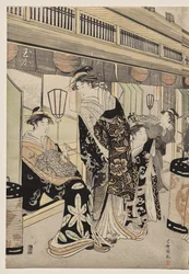 Courtisanes Wandelen op de Nakanochō