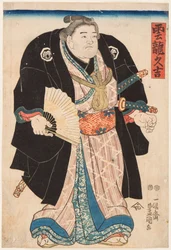 Portret van de sumoworstelaar Unryu Kyukichi