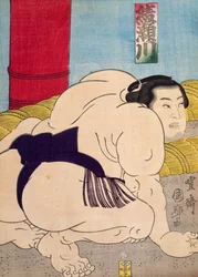 Sumoworstelaar, door Utagawa Toyokuni, houtsnede