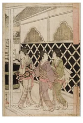 Nieuwjaarspelgrimage naar Myohoji in Horinouchi, Edo, c.1804-1810