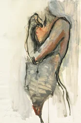 Contemplatieve mannelijke figuur