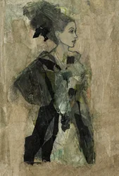 Elegante abstracte vrouw