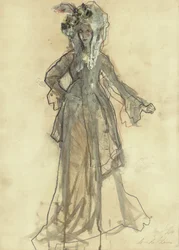 Elegante kostuumschets