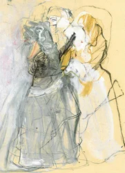 Schets van elegante figuren
