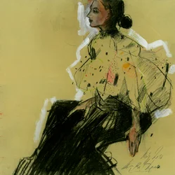 Profiel van een elegante vrouw