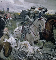 Peter II (1715-30) en de Tsarevna Elizabeth (1709-62) op jacht, 1900