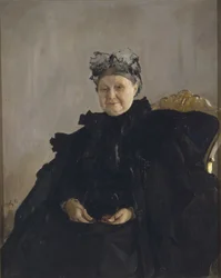 Portret van Maria Fyodorovna Morozova, geboren Simonova 1830-1911, 1897