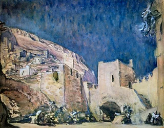 Decorontwerp voor de Opera Judith door Alexander Serov, 1907