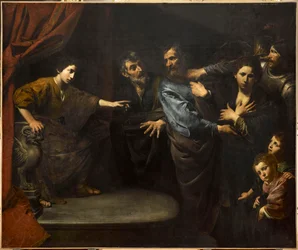 De onschuld van Suzanne erkend of het oordeel van Daniël - De onschuld van Susanna of het oordeel van Daniël, door Valentin de Boullogne (1591-1632). Olie op doek