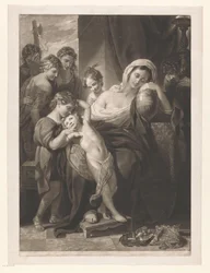Agrippina de Oudere rouwend met de as van Germanicus (Agrippina, omringd door haar kinderen, rouwend over de as van Germanicus)