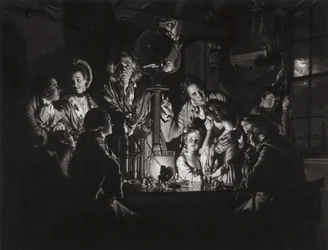 Een experiment op een vogel in de luchtpomp naar Joseph Wright of Derby