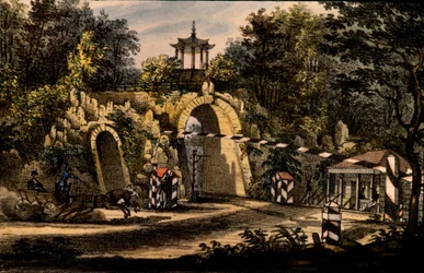 Het Grand Caprice paviljoen in het Catherine Park van Tsarskoye Selo, ca 1820