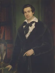 Portret van de acteur Vasily Andreevich Karatygin 1802-1853, 1842