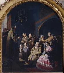 Preek in een Dorp, 1861
