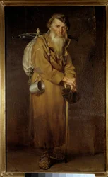 De vagebond. Schilderij van Vasili Perov (1833-1882)