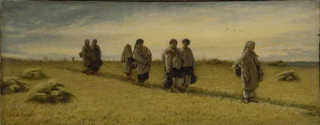 De terugkeer van de maaiers van het veld in het gouvernement Rjazan, 1874