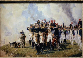 Napoleon Bonaparte op de hoogten van Borodino