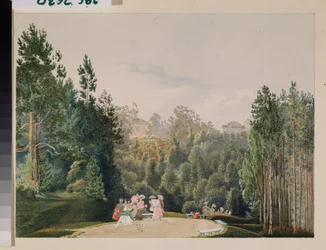 Scène in een park