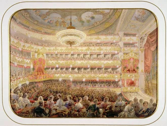 Het Auditorium van het Sint-Petersburgs Keizerlijk Bolsjoj Kamenny Theater
