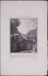 Uitzichten van Sint-Petersburg. Uitzicht op het park in Pavlovsk