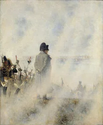 Napoleon Bonaparte voor Moskou. Wachtend op de afvaardiging van bojaren, door Vasili Vasiljevitsj Veresjtsjagin (1842-1904)