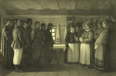 De Doukhobors bidden, 1865