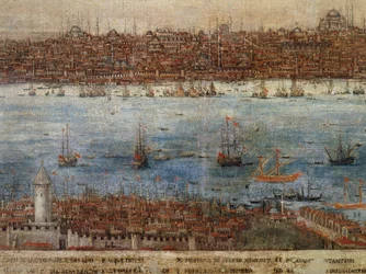 Constantinopel, schilderij door onbekende Venetiaanse kunstenaar, Turkije