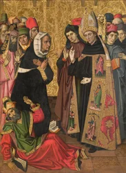 Sint Augustinus in discussie met de ketters