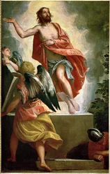 De hemelvaart van Christus, ca. 1580-90 (schilderij op doek)
