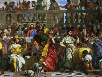 Het Bruiloftsfeest te Kana (detail)