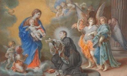 Madonna en kind verschijnen aan Sint Louis Gonzaga
