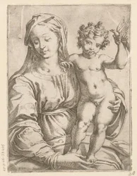 Maria met Kind en een vogel