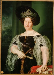 Maria Christina de Bourbon, vierde vrouw van Fernando VII (schilderij op doek)