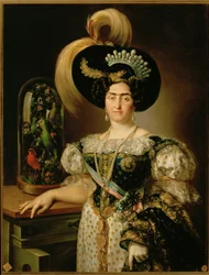 Marie-Francoise Braganza y Bourbon, vrouw van koning Karel V (schilderij op doek)
