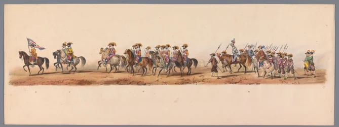 Historische optocht bij het tweede eeuwfeest van de Utrechtse Hogeschool, 1836 (plaat 5)