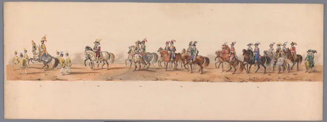Historische optocht bij het tweede eeuwfeest van de Utrechtse Hogeschool, 1836 (plaat 8)