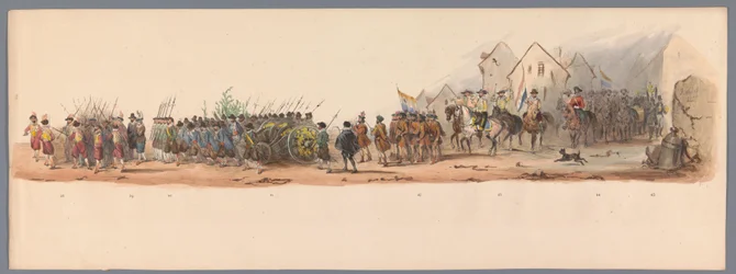 Historische optocht bij het tweede eeuwfeest van de Utrechtse Hogeschool, 1836 (plaat 10)