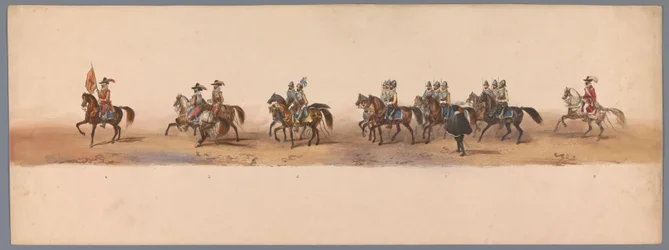 Historische optocht bij het tweede eeuwfeest van de Utrechtse Hogeschool, 1836 (plaat 2)