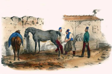 De verleider. In "Album Grotesque, Keuzes van Uitstekende Typen", illustraties door Victor Adam, Parijs, circa 1850